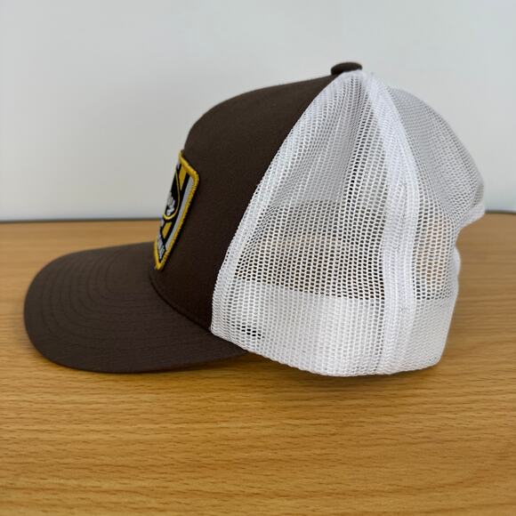 Hooey Western Original cap baseball snap back trucker hat brown yellow white - Picture 4 of 9